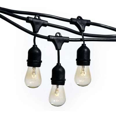 Good quality LED festoon lighting vintage patio globe 48ft outdoor string light with 24 x e26